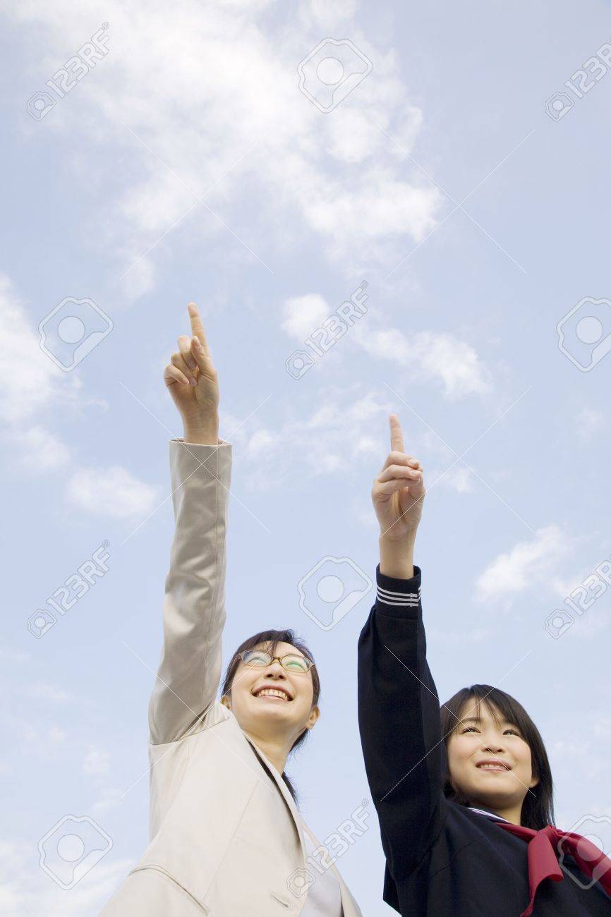 日本の女子高生と彼女のプライベートの先生 の写真素材 画像素材 Image