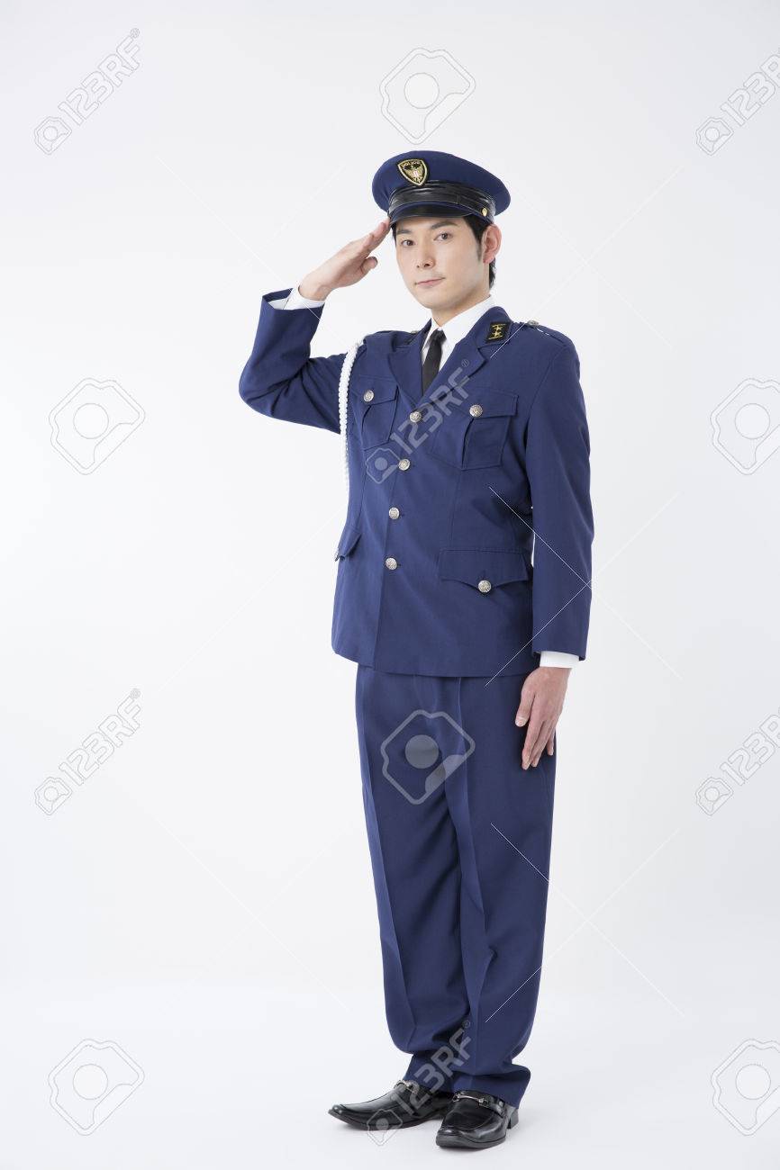 敬礼する男性警察官 の写真素材 画像素材 Image 敬礼する男性警察官 の写真素材 画像素材 Image