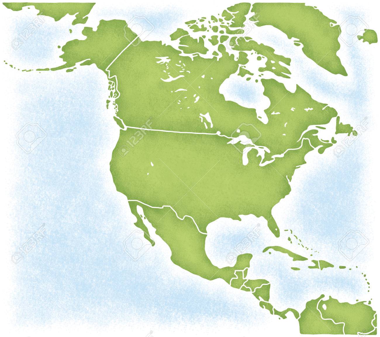 map of north america continent