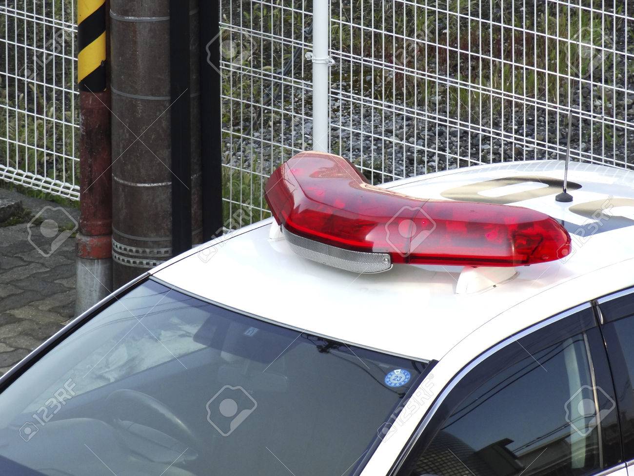 Red Lights Of A Police Car Stock Photo Picture And Royalty Free Image Image