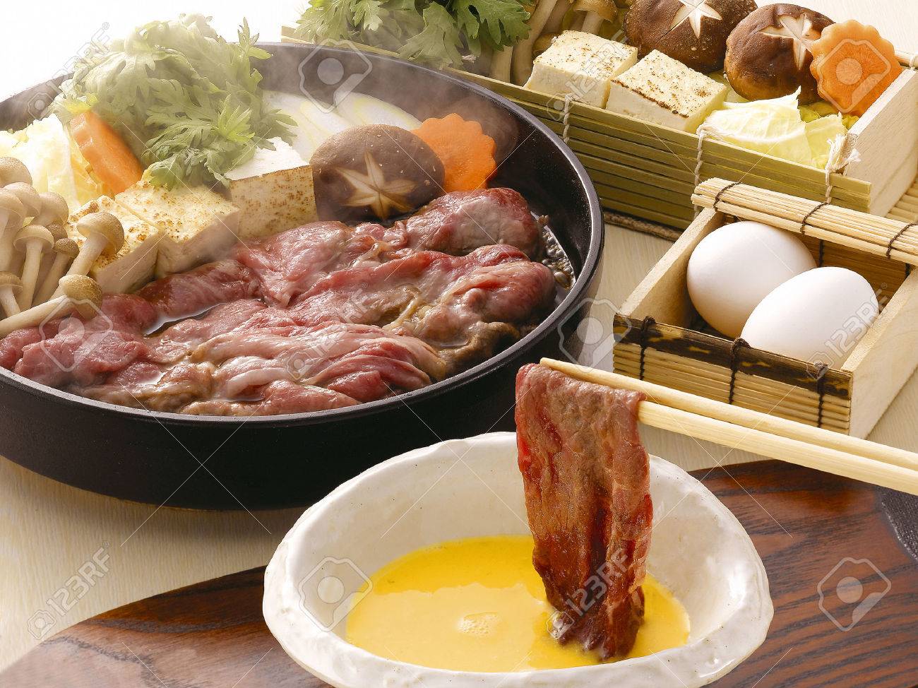Sukiyaki Pot Stock Photo Picture And Royalty Free Image Image