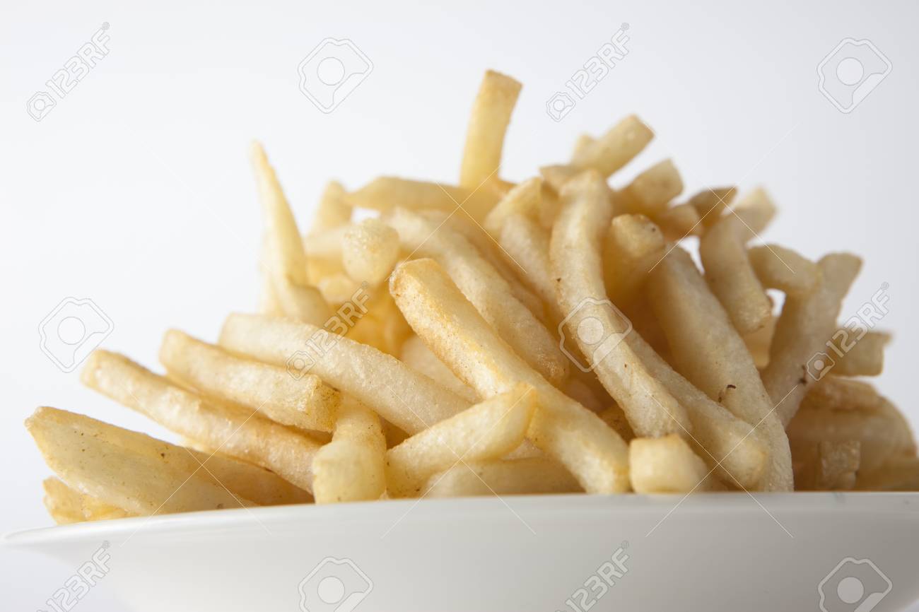 heaping french fries stock