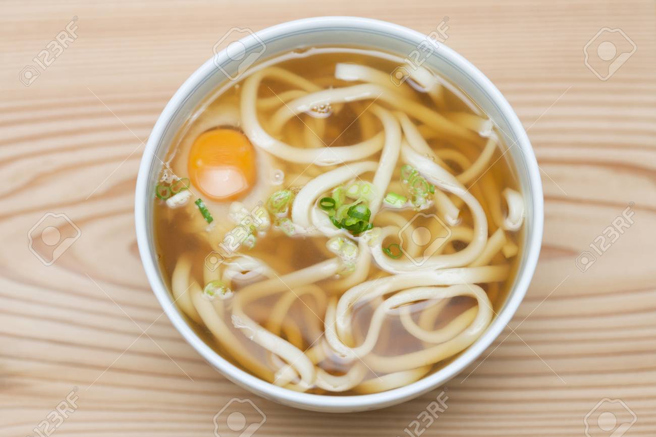 Tsukimi Udon Stock Photo Picture And Royalty Free Image Image