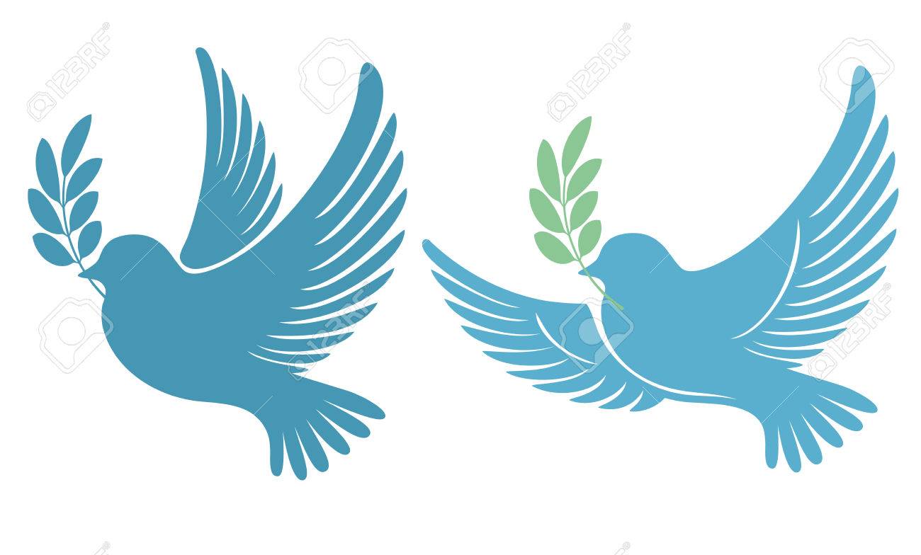 Dove With An Olive Branch - Symbol Of Peace And Hope Royalty Free SVG,  Cliparts, Vectors, and Stock Illustration. Image 60914302., image size:1300x784