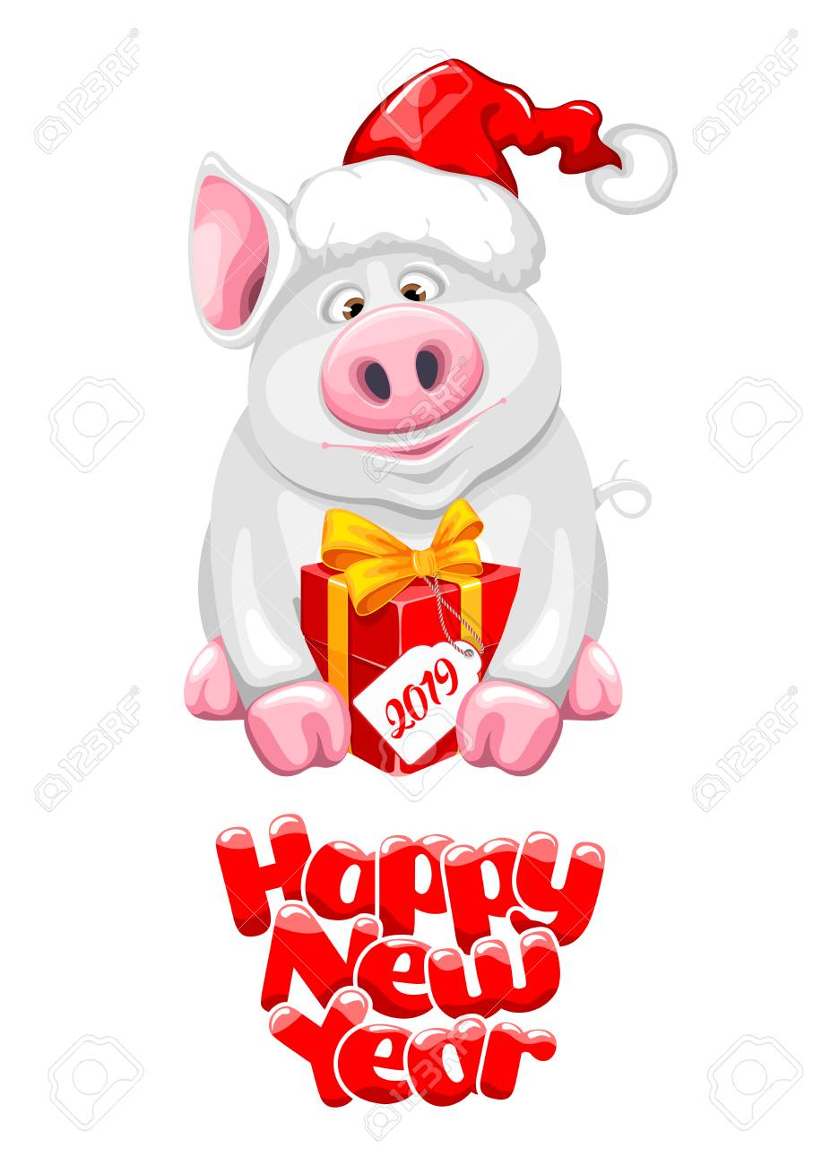 cute cartoon piggy in