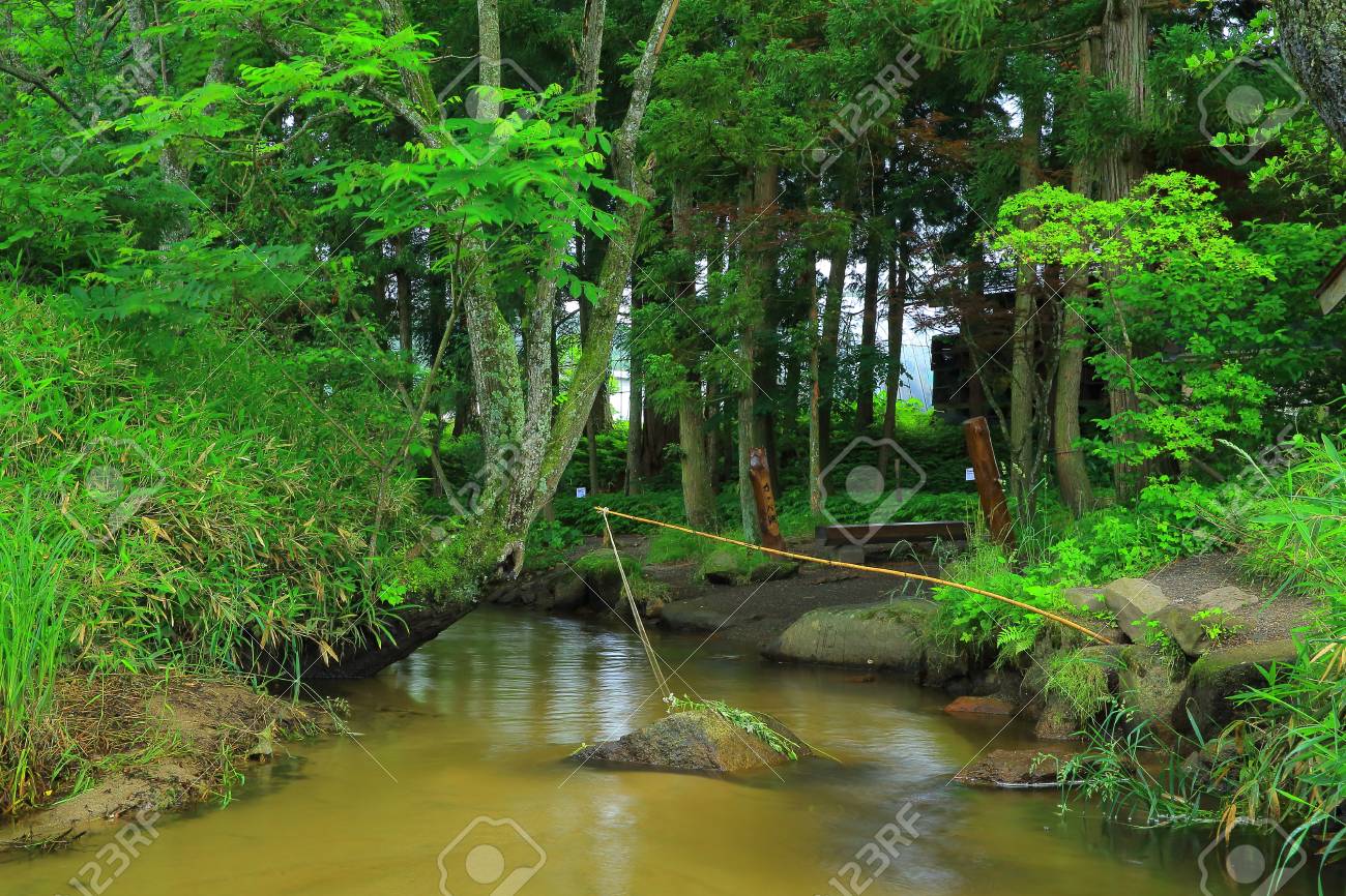 岩手県 遠野市のカッパ淵 の写真素材 画像素材 Image