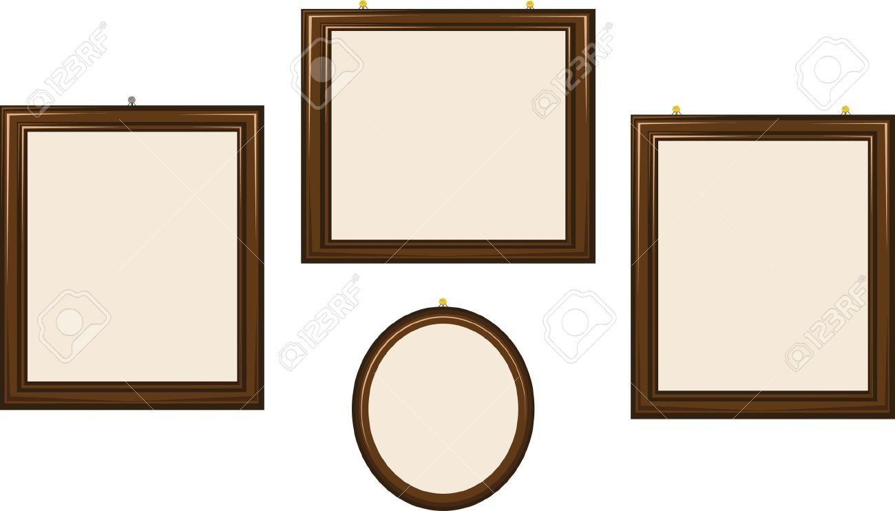 empty pic frames simple small house designa group of empty frames of different shapes royalty free clipartsa group of empty frames of