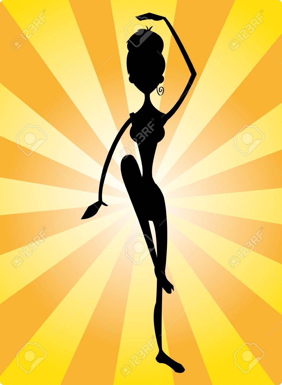 太極拳の女性 のイラスト素材 ベクタ Image