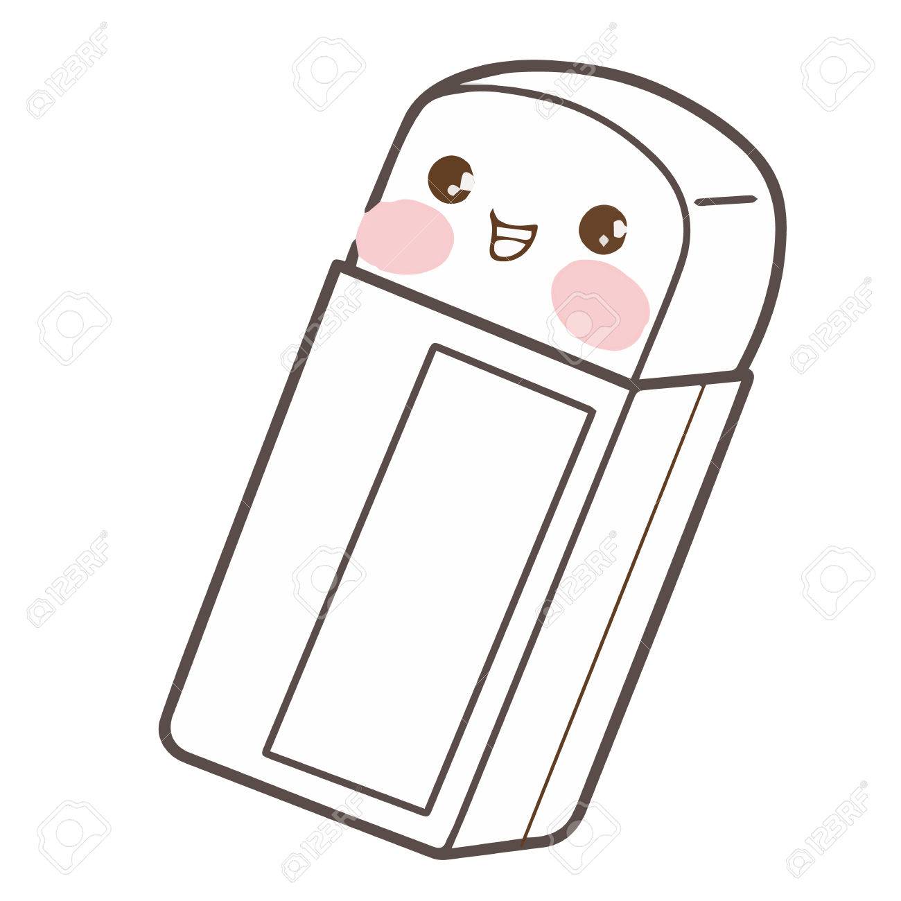 かわいい消しゴム漫画文字ベクトル デザイン のイラスト素材 ベクタ Image