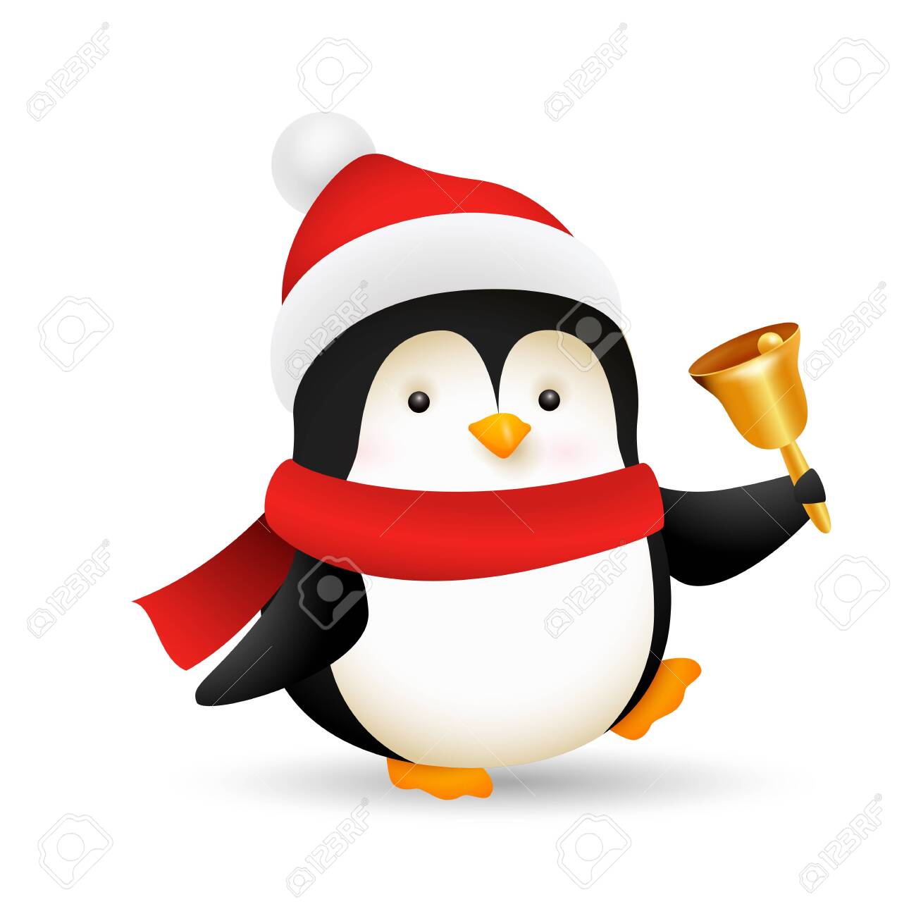 Funny Baby Penguin Ringing Bell Cute Character Wearing Christmas Royalty Free Cliparts Vectors And Stock Illustration Image Funny Baby Penguin Ringing Bell Cute Character Wearing Christmas Royalty Free Cliparts Vectors And Stock Illustration Image