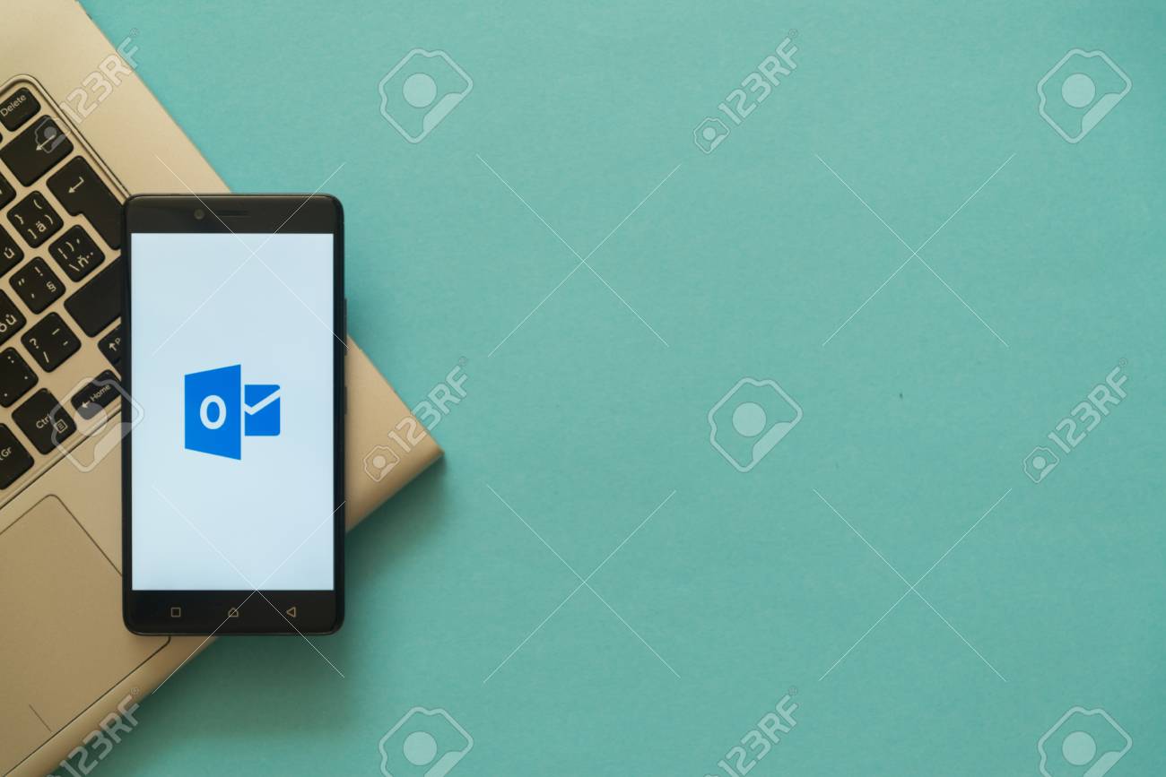 los angeles usa october 19 2017 microsoft office outlook logo on smartphone