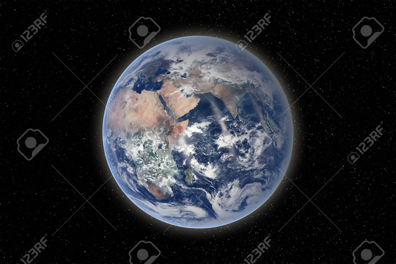 Planète Terre Dans Le Système Solaire Les éléments De Cette Image Sont Fournis Par La Nasa