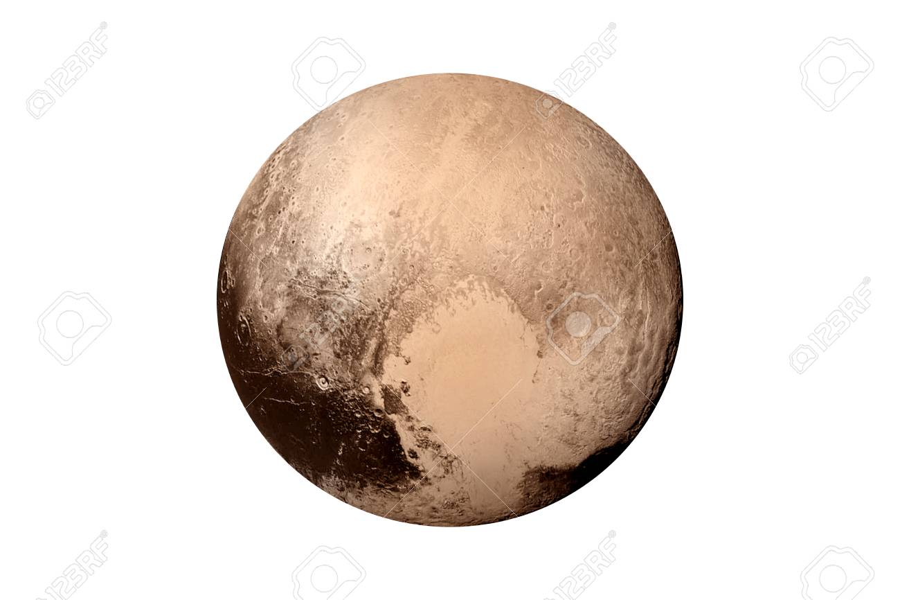 Planet Pluto Im Weltraum Isoliert Auf Weiss Lizenzfreie Fotos Bilder Und Stock Fotografie Image 91965816