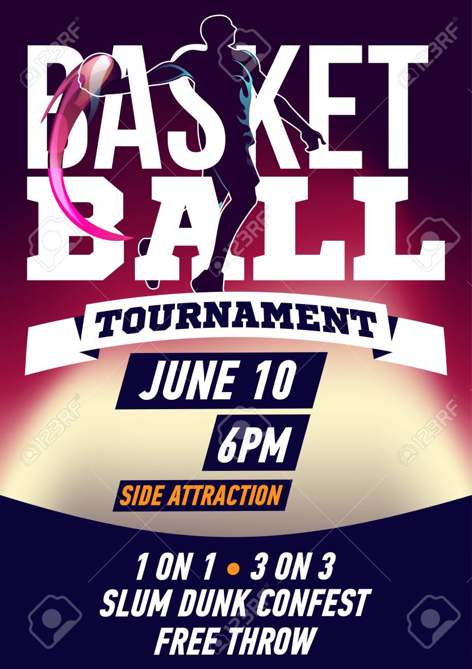 basketball tournament modern sports posters design vector