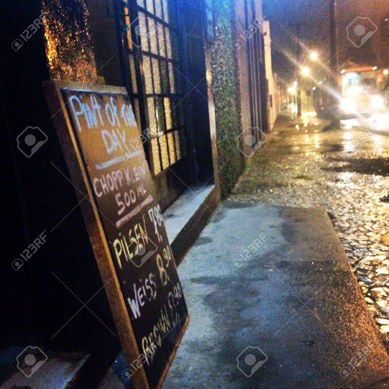 Rain Outside Of A Pub Stock Photo, Picture And Royalty Free Image. Image  27767447.