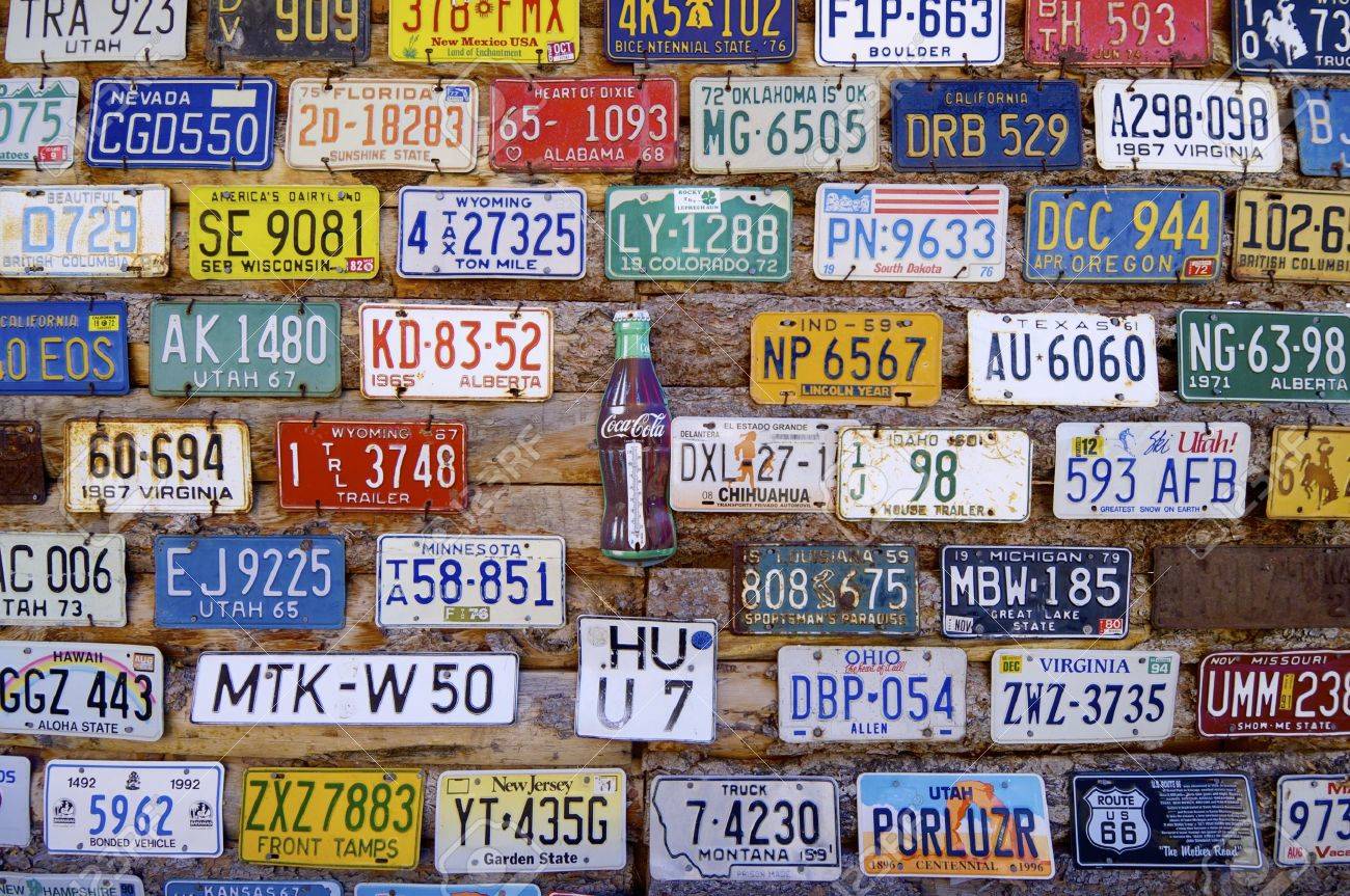 Moab, United States - August 11, 2008: Car registrations and coke cartel, icons USA. - 19348975 Moab, United States - August 11, 2008: Car registrations and coke cartel, icons USA. - 19348975