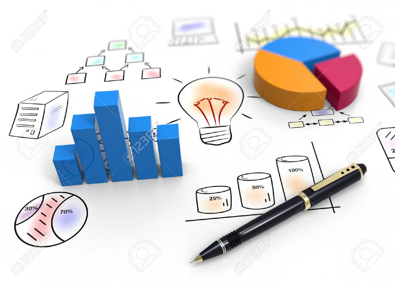 Business charts and graphs as concept - 25579864 Business charts and graphs as concept - 25579864
