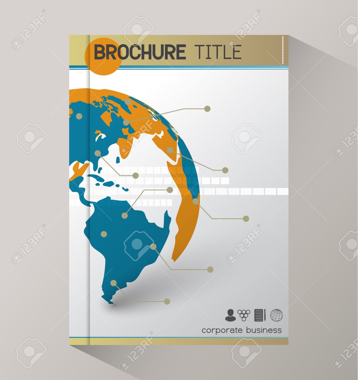 annual report business statistics template for magazine brochure