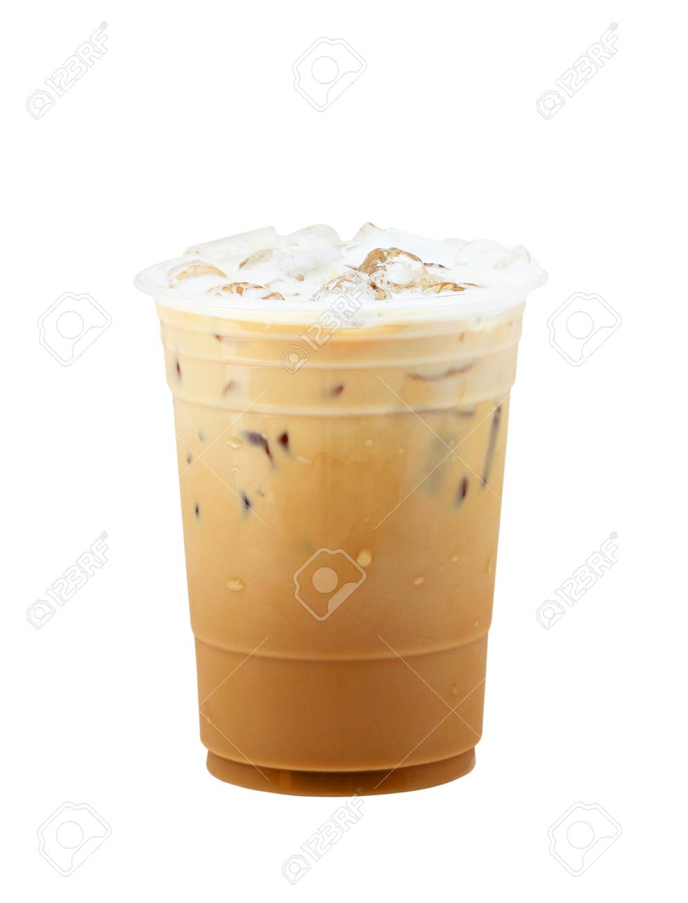 Download Iced Coffee In Plastic Cup Isolated On White Background Coffee Stock Photo Picture And Royalty Free Image Image 53849989