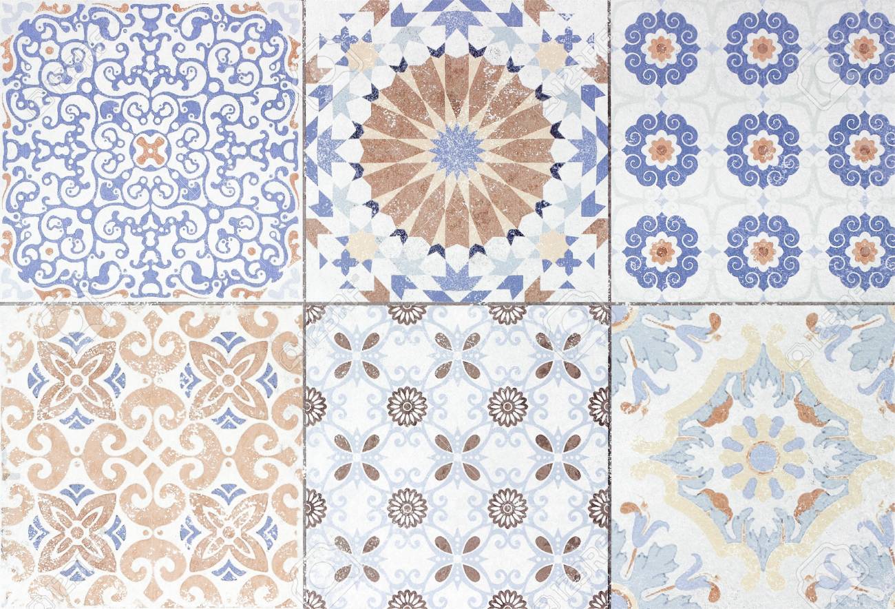 Banque dimages beautiful old ceramic tile patterns in the park public