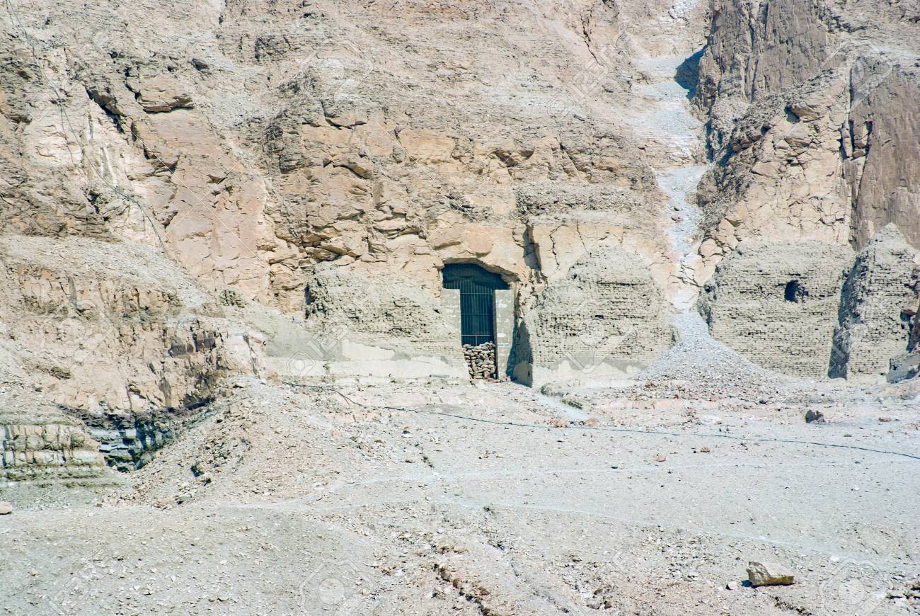 Close Up Of The Entrance Of A Tomb Excavated On The Side Of A Stock Photo Picture And Royalty Free Image Image 93784004