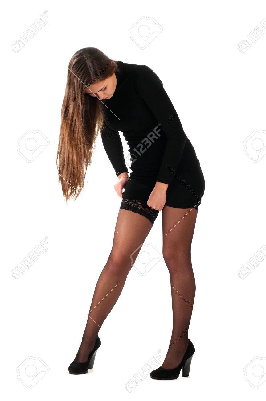 little black dress stockings
