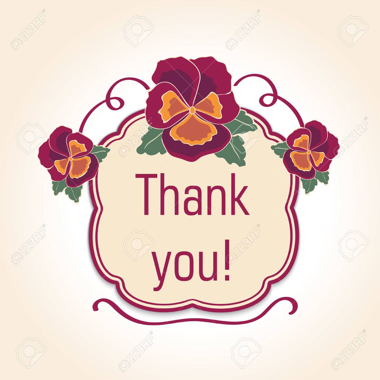 vintage thank you cards for wedding decoration or birthday