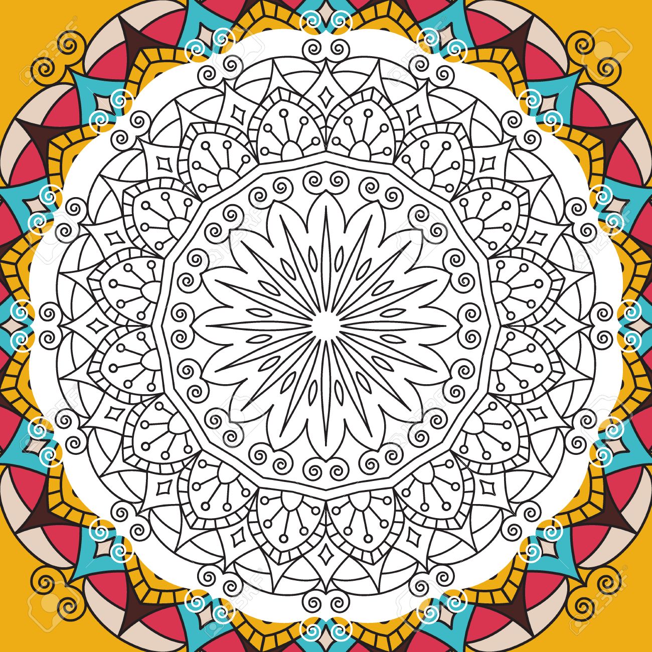 Printable Antistress Coloring Book Page For Adults