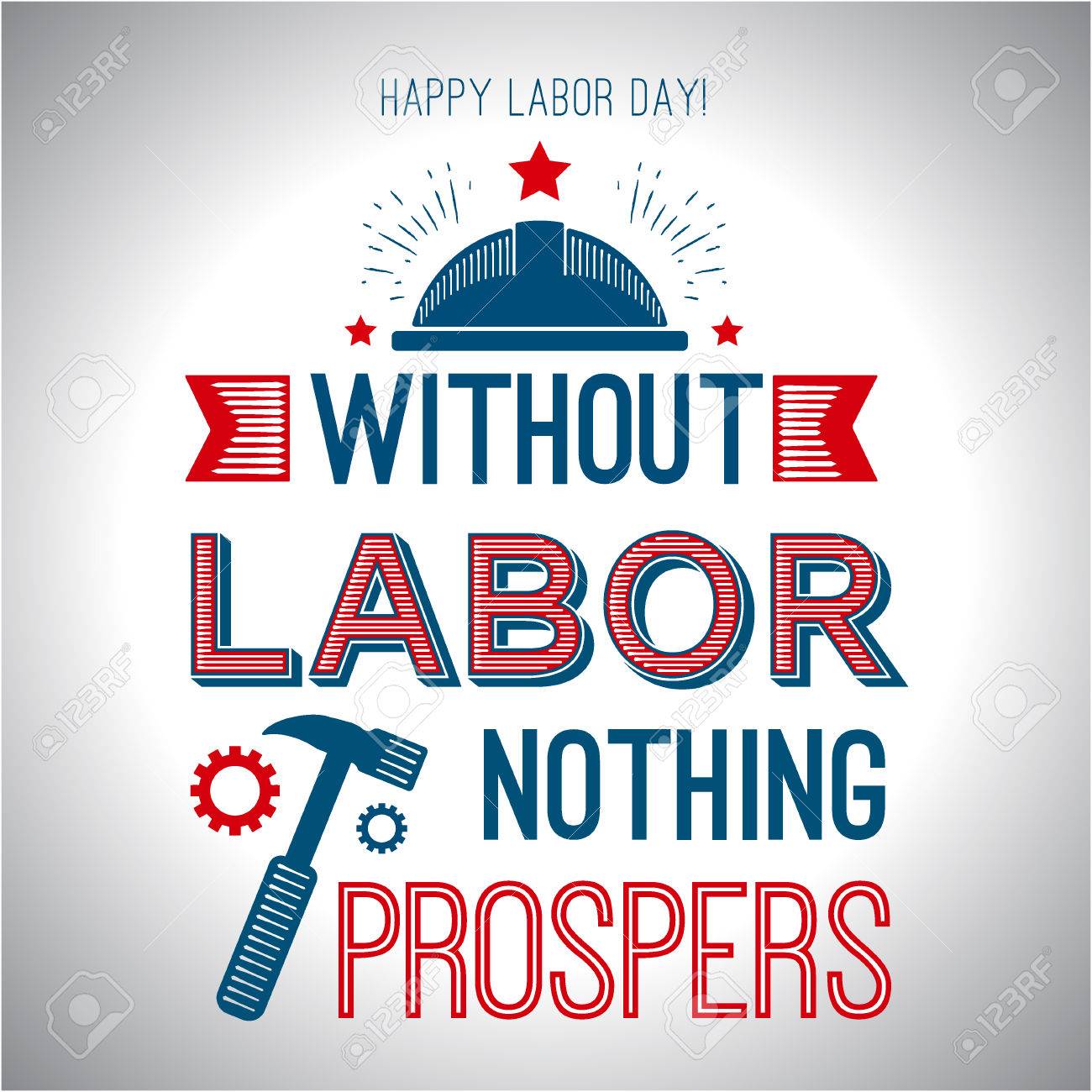 Citation De Carte Sans Travail Rien Ne Prospere Bonne Affiche De La Fete Du Travail Illustration Vectorielle Pour La Conception Clip Art Libres De Droits Svg Vecteurs Et Illustration Image