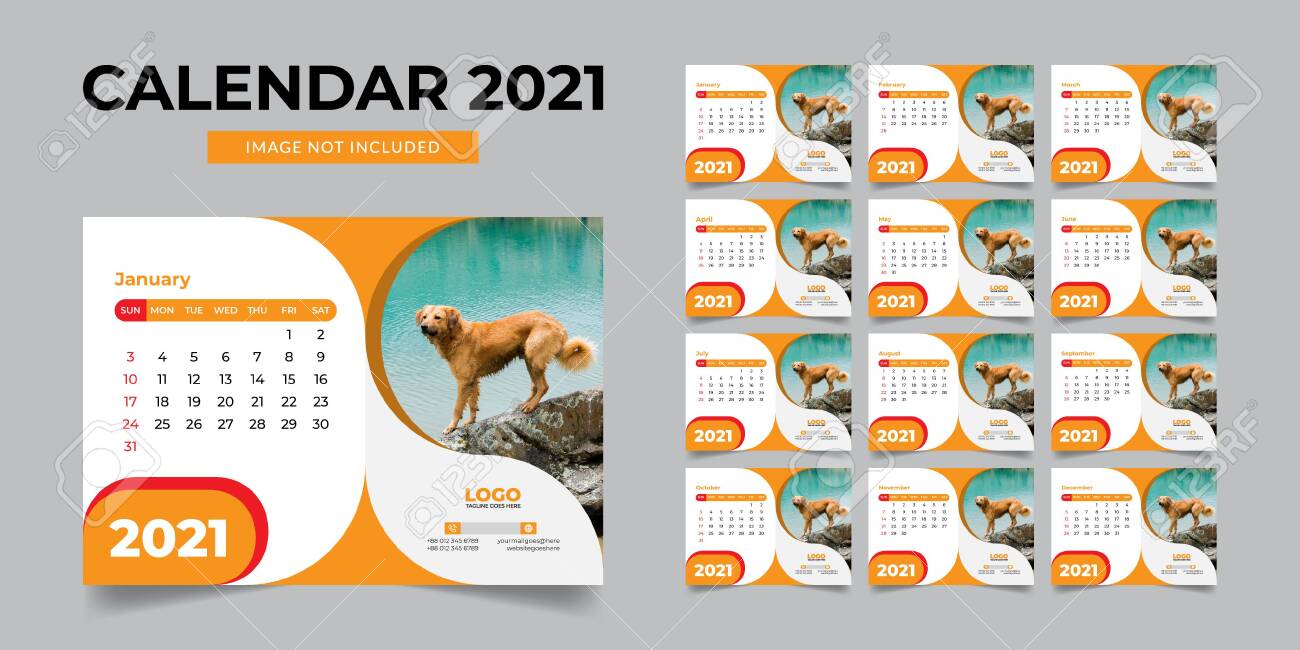 2021 Desk Calendar, Desk Calendar Template 2021, 2021 Corporate Desk  Calendar, 2021 Creative Desk Calendar Royalty Free SVG, Cliparts, Vectors,  and Stock Illustration. Image 155771512.
