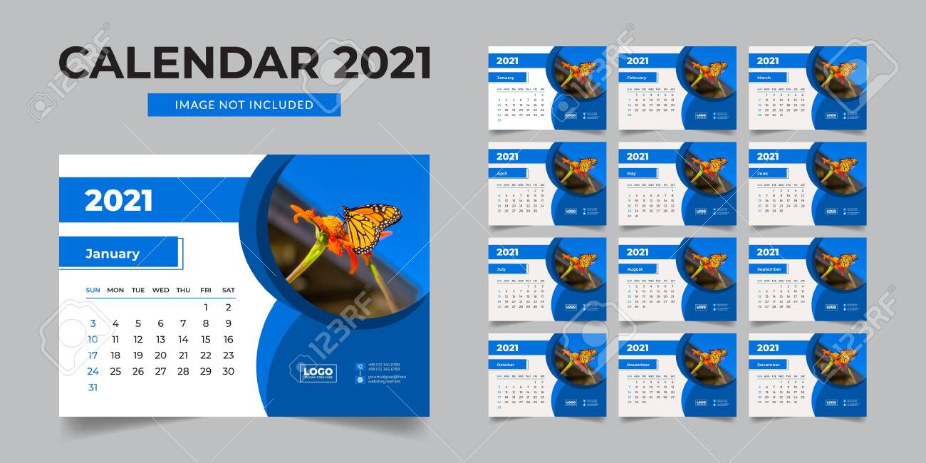 2021 Desk Calendar, Desk Calendar Template 2021, 2021 Corporate Desk  Calendar, 2021 Creative Desk Calendar Royalty Free SVG, Cliparts, Vectors,  and Stock Illustration. Image 155836106.