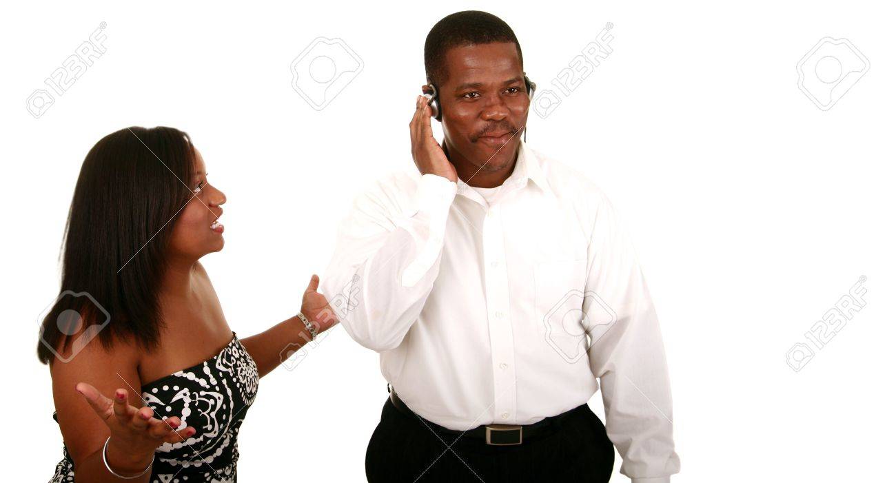 African American Man Listening To Music