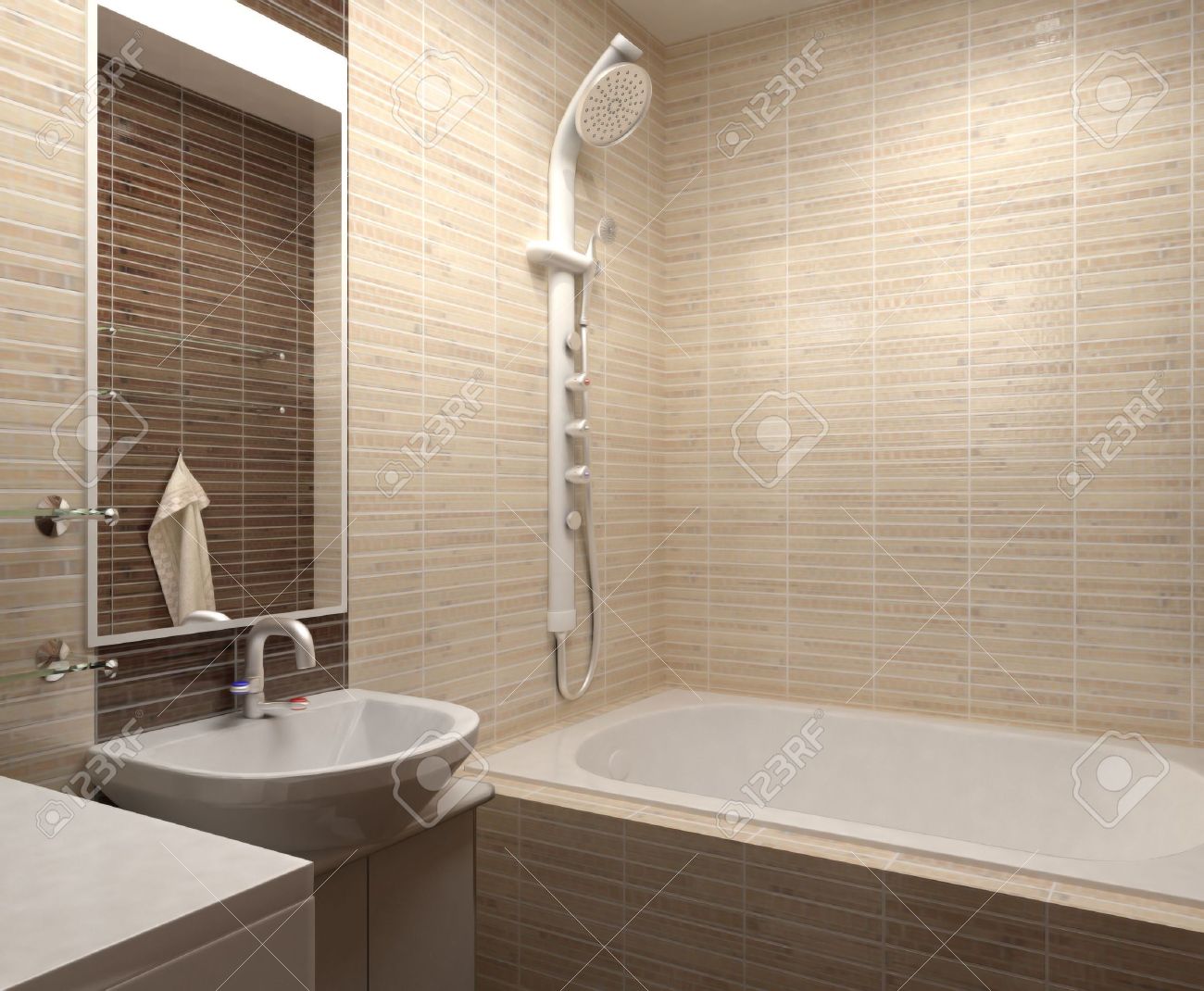 Colonne Murale Salle De Bain Cdiscount ~ salle de bain avec toilettes et douche dans la mosa que jaune banque Colonne Murale Salle De Bain Cdiscount ~ salle de bain avec toilettes et douche dans la mosa que jaune banque