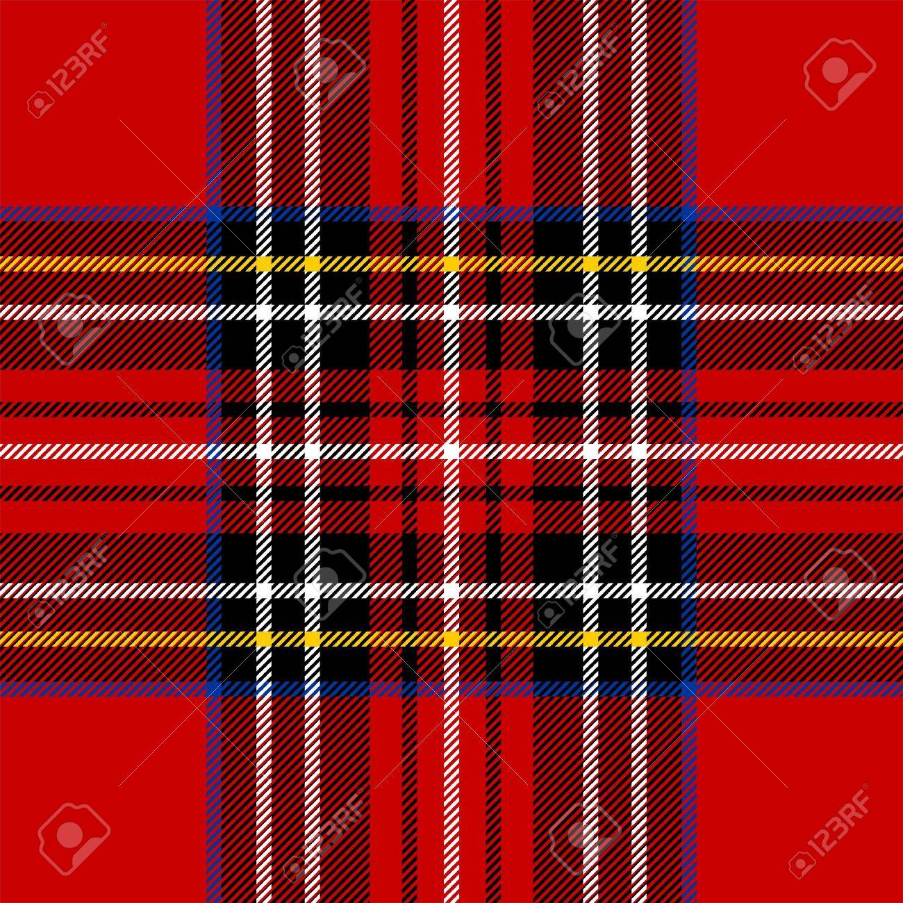 Classic red tartan fabric. Seamless square pattern. - 4362364 Classic red tartan fabric. Seamless square pattern. - 4362364