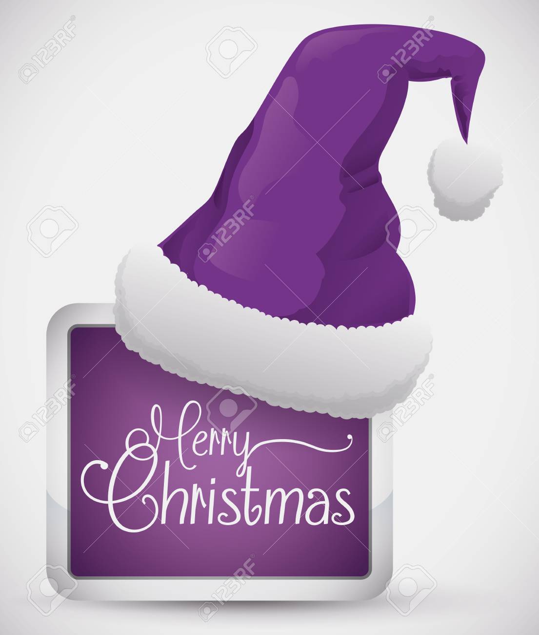 purple santa hat