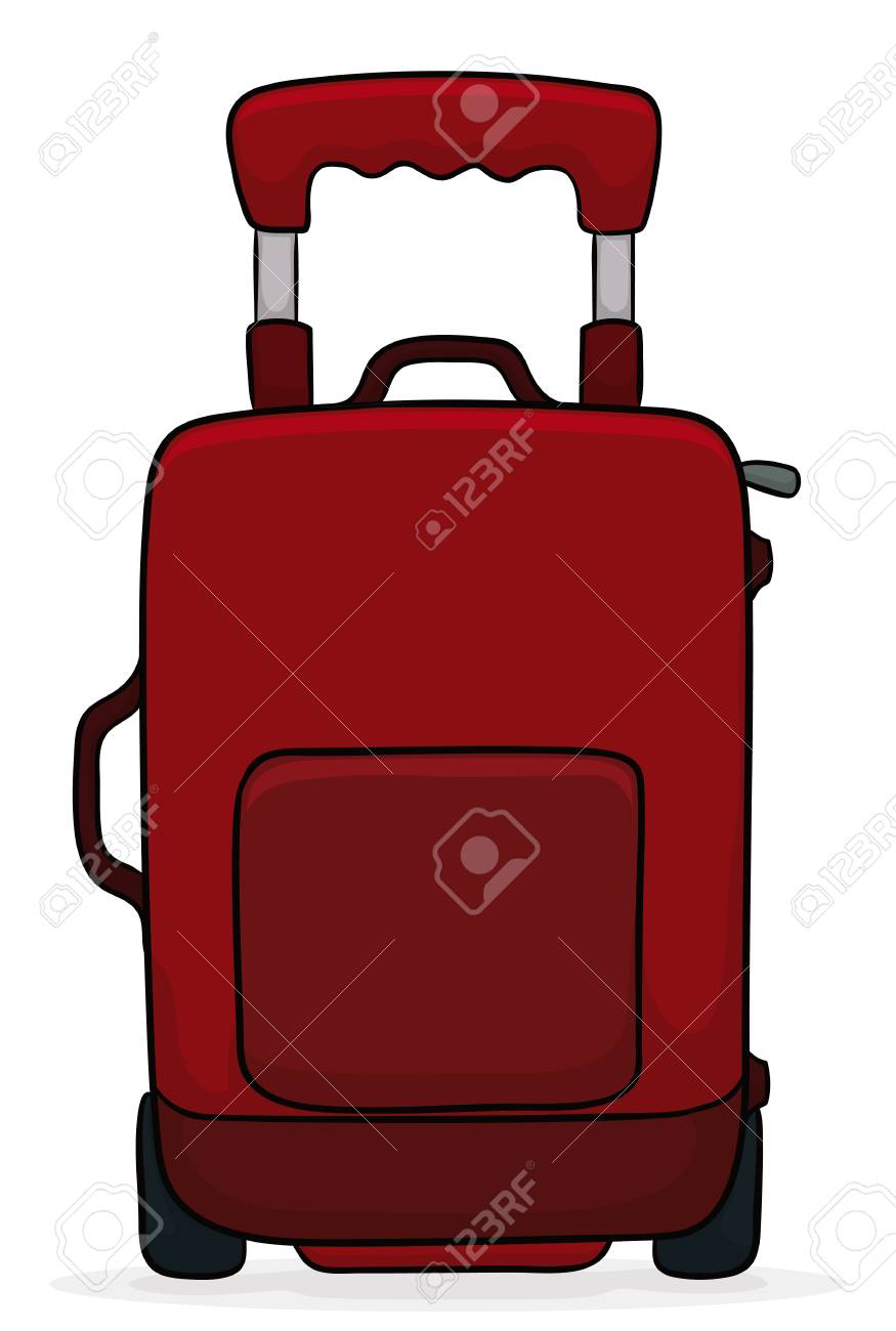 big red suitcase