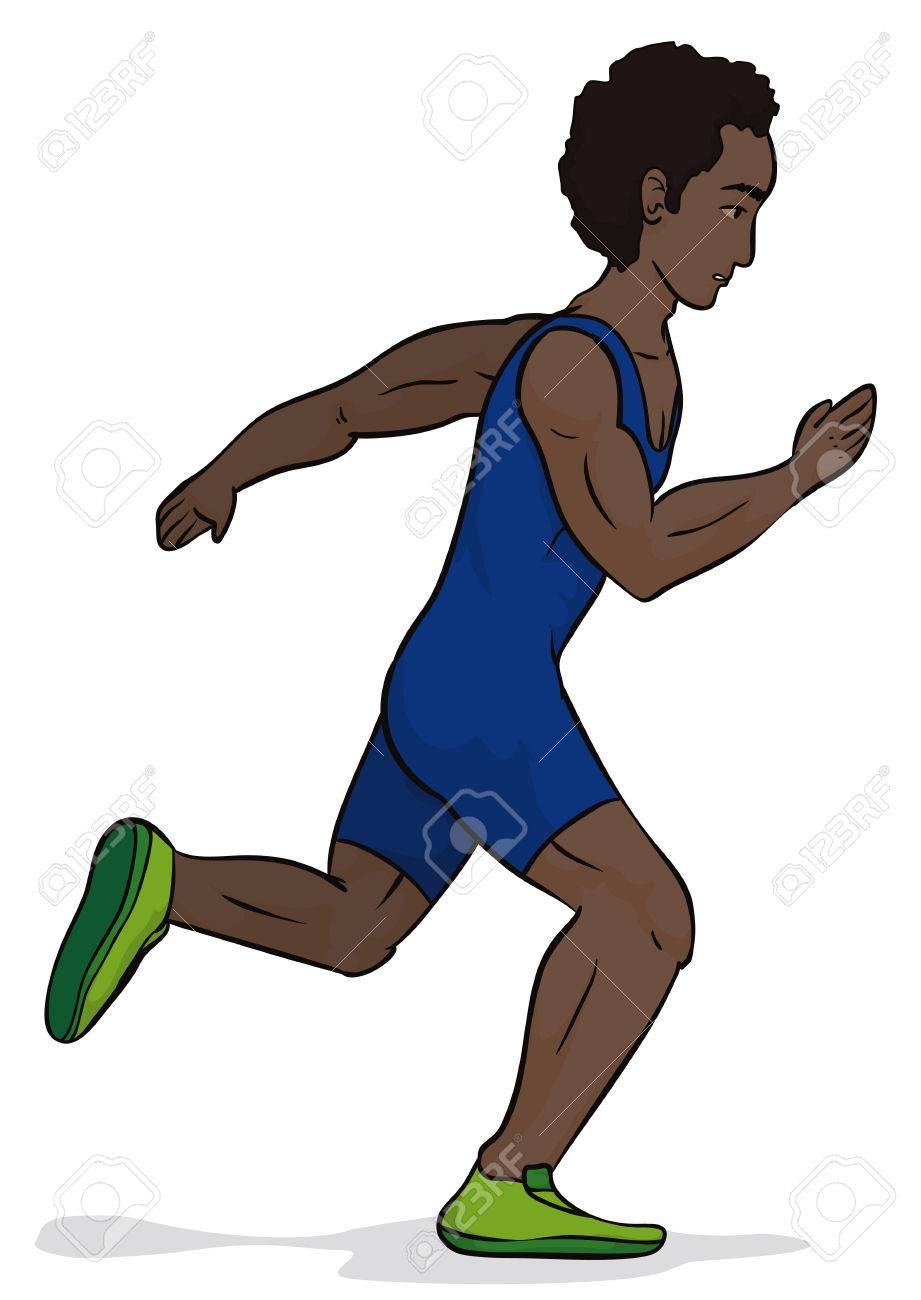 選手は陸上競技レースで新しいレコードを設定するのには高速で実行しています のイラスト素材 ベクタ Image 選手は陸上競技レースで新しいレコードを設定するのには高速で実行しています のイラスト素材 ベクタ Image