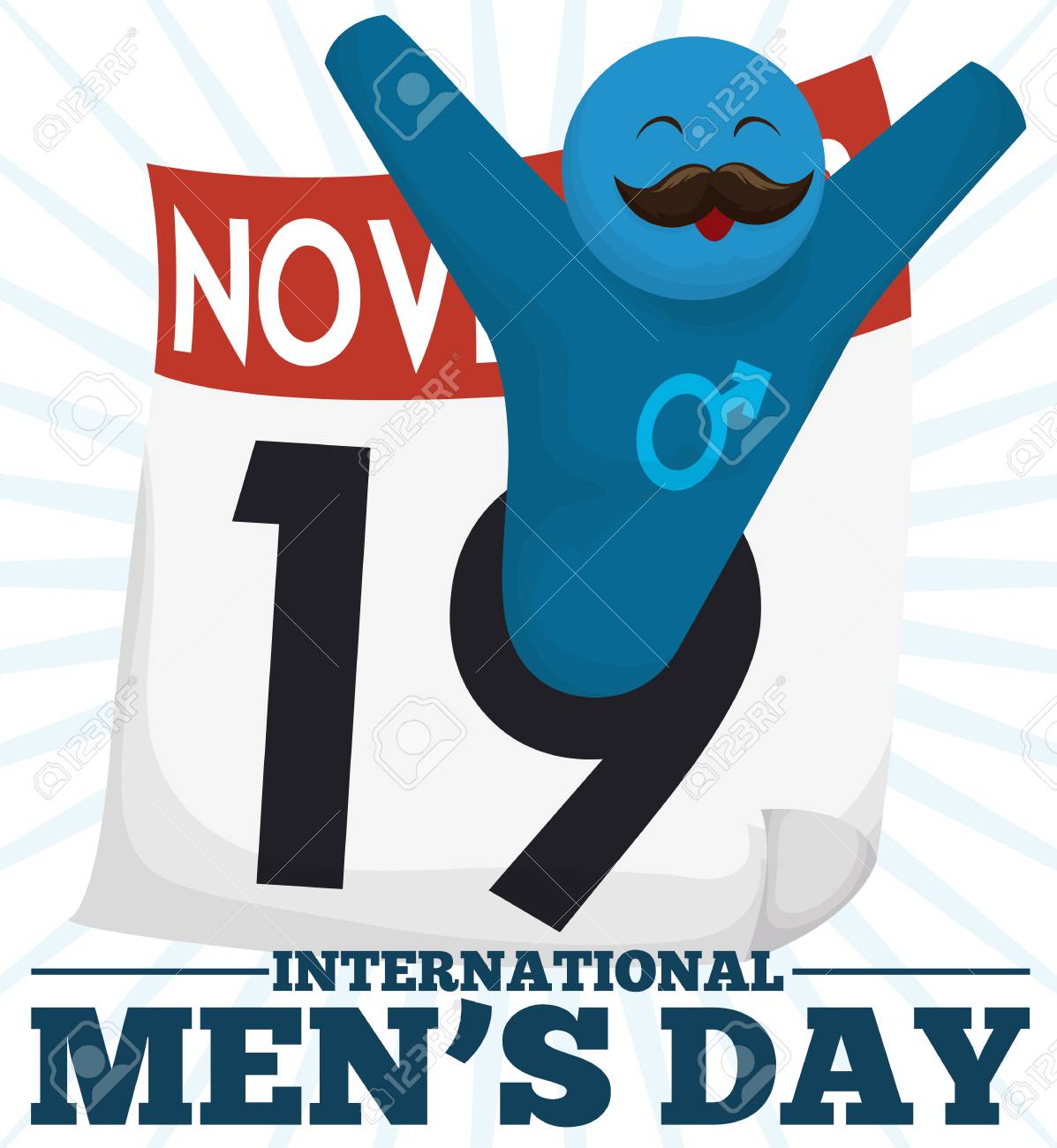 festive design for international men s day with a happy male
