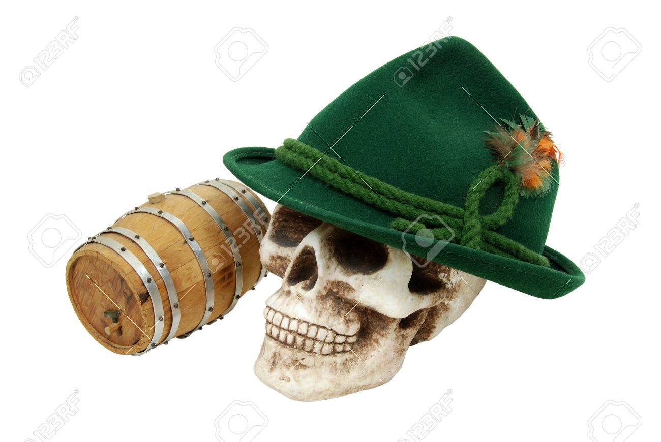 green felt cowboy hat