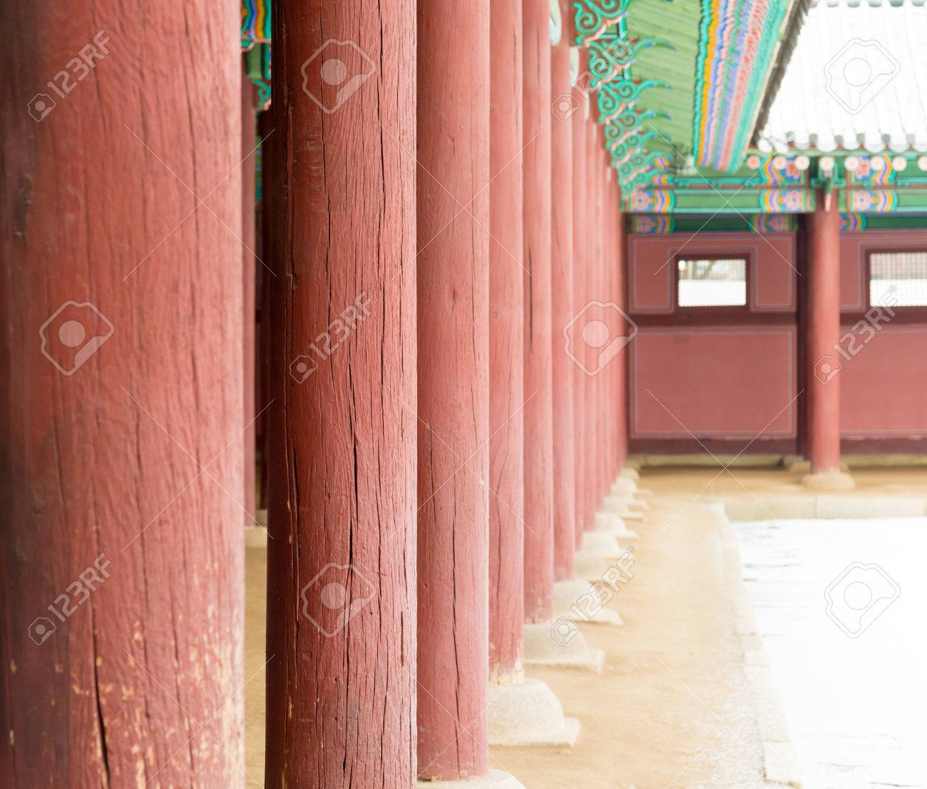 景福宮 ソウル 韓国で有名な歴史的な場所の中の極の行 の写真素材 画像素材 Image