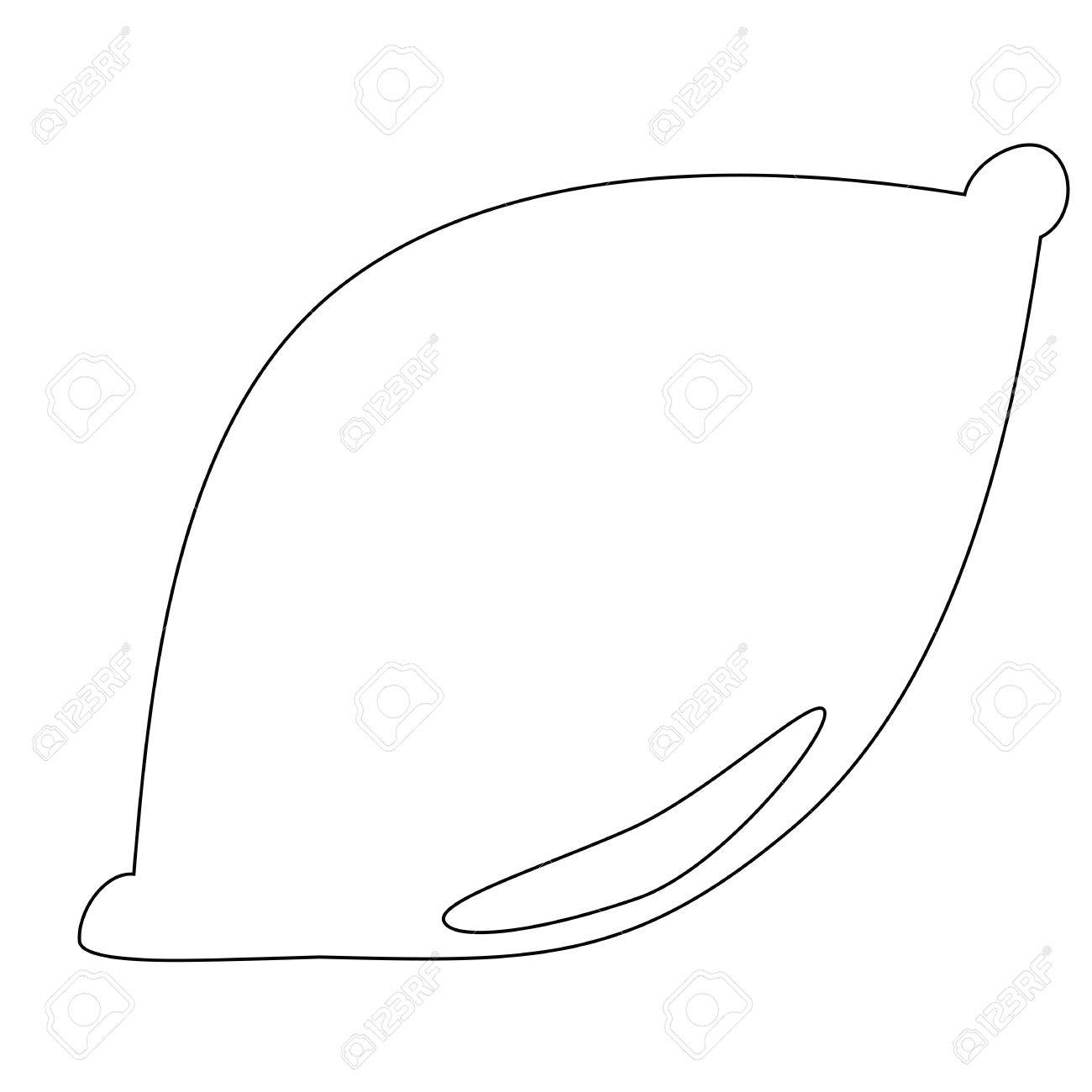 Lemon Outline For Coloring Book Vector Download Isolated On White Background Stock