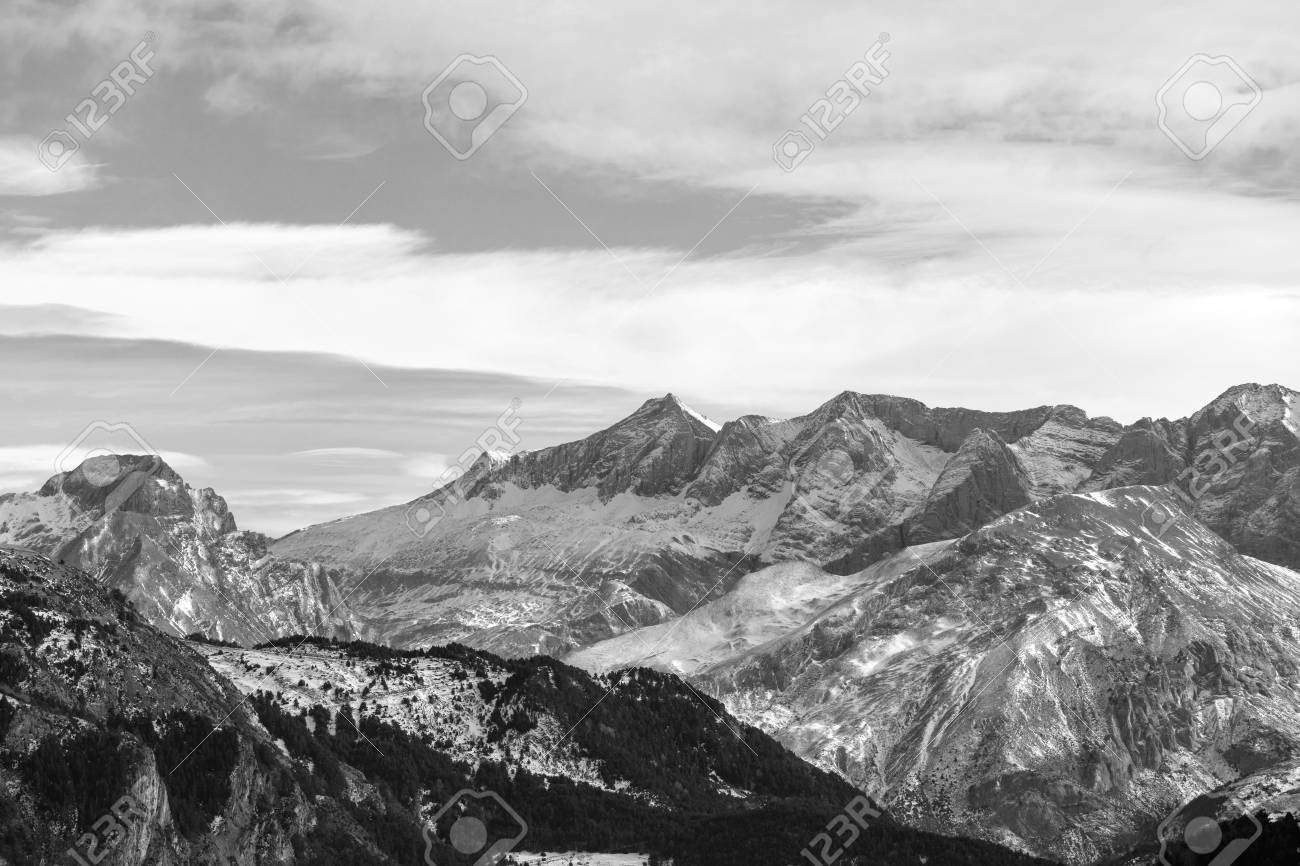 Snowy Mountains Landscape Black And White Photography Big Size Stock Photo Picture And Royalty Free Image Image 97004565
