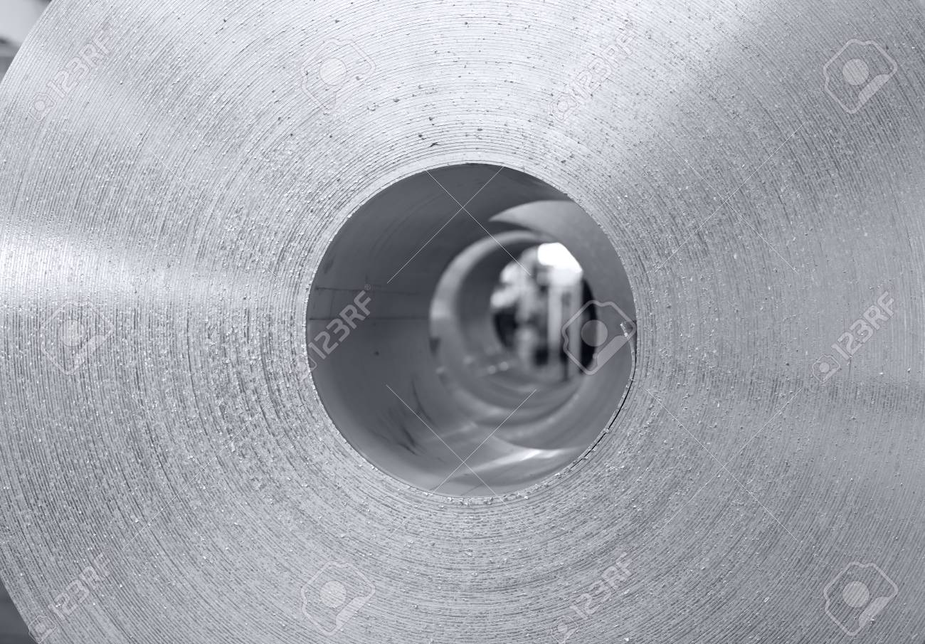 wall texture of aluminum coil stored waiting for the process just after continuous caster machine. Black and white photo for cover magazine - 123523498 wall texture of aluminum coil stored waiting for the process just after continuous caster machine. Black and white photo for cover magazine - 123523498
