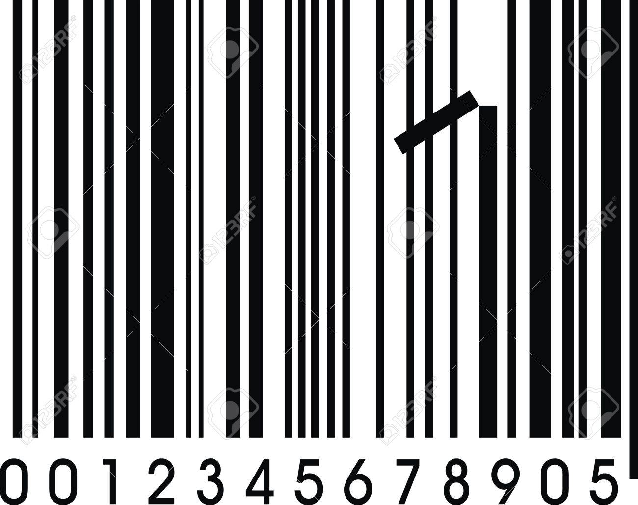 Illustrated Wrong Barcode Isolated On White Background Royalty Free SVG,  Cliparts, Vectors, and Stock Illustration. Image 20104588., image size:1300x1028