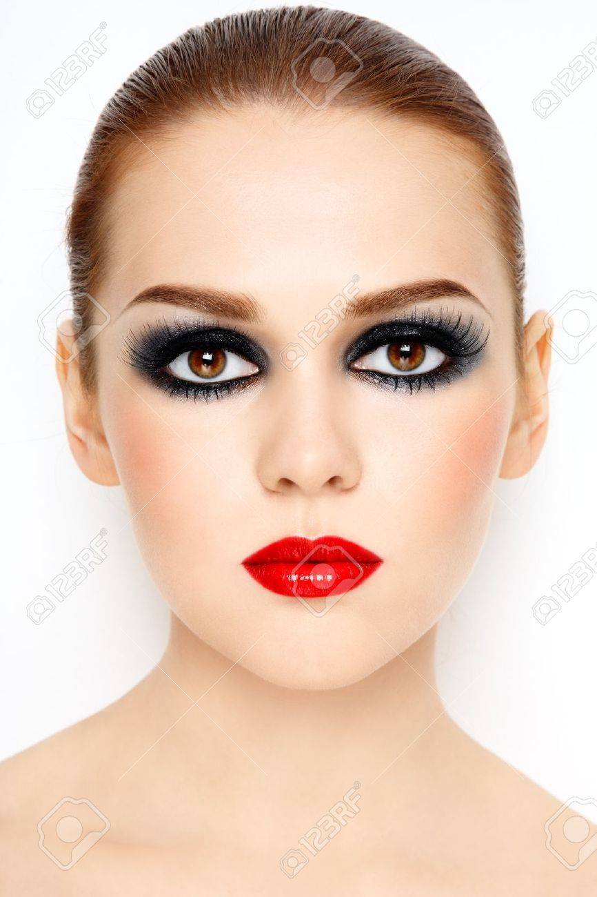 Beautiful young woman with stylish trendy make-up - 10697097 Beautiful young woman with stylish trendy make-up - 10697097