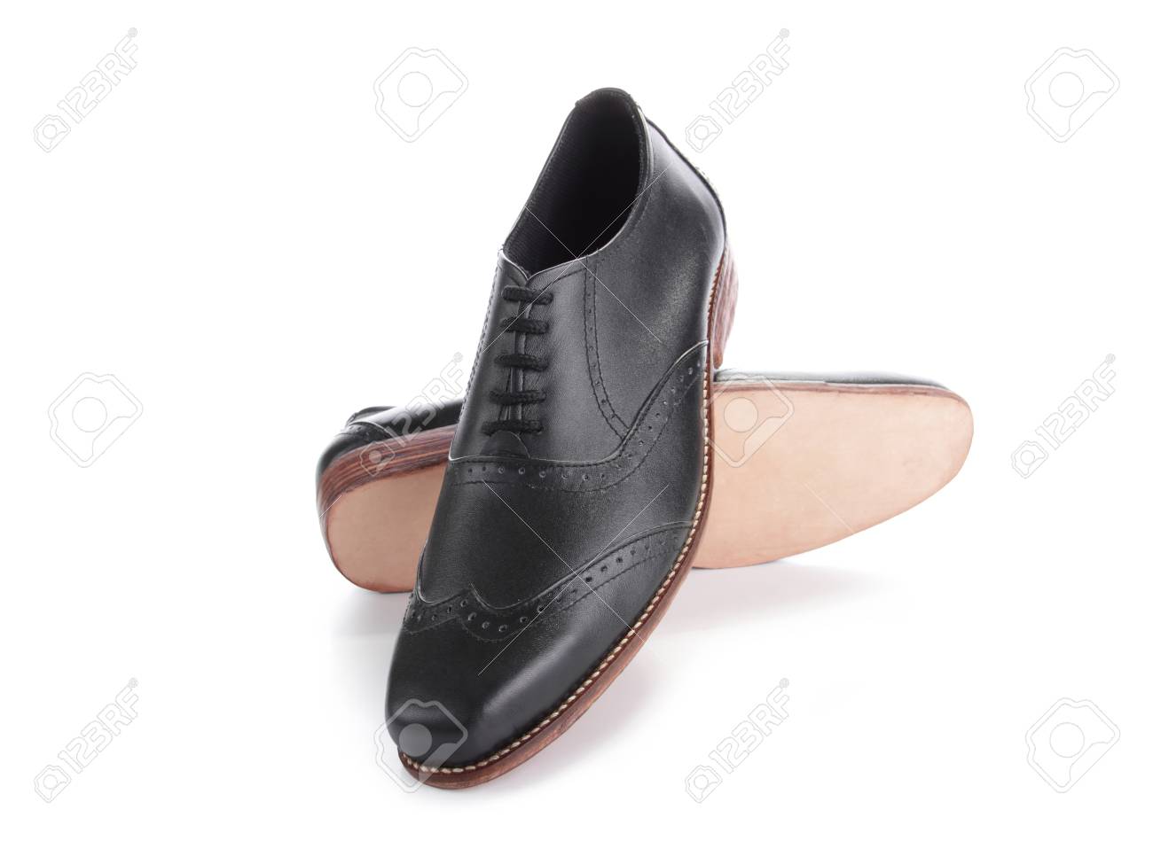 glossy black formal shoes