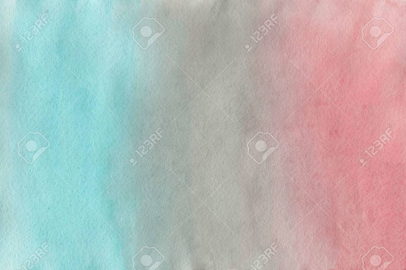 Résumé Main Aquarelle Peinte Fond Rose Gris Et Bleu Gradient