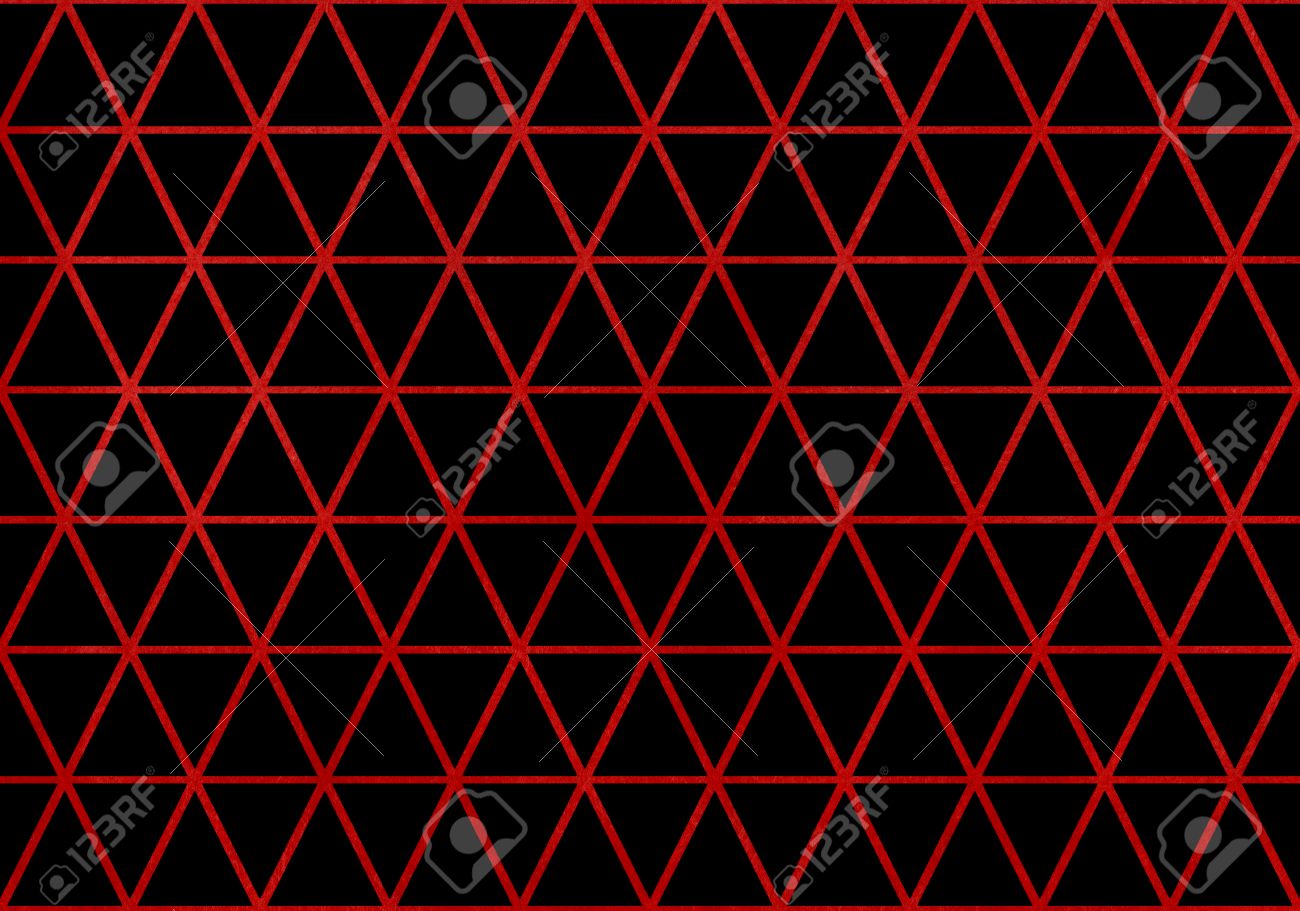 watercolor dark red triangle grid pattern on black background