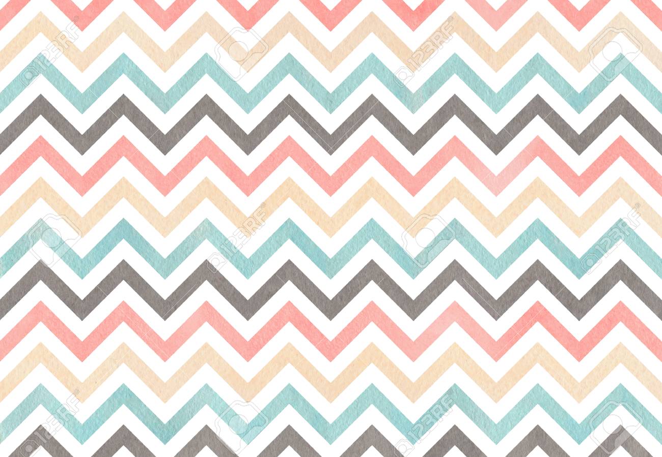 Watercolor Light Pink Blue Gray And Beige Stripes Background