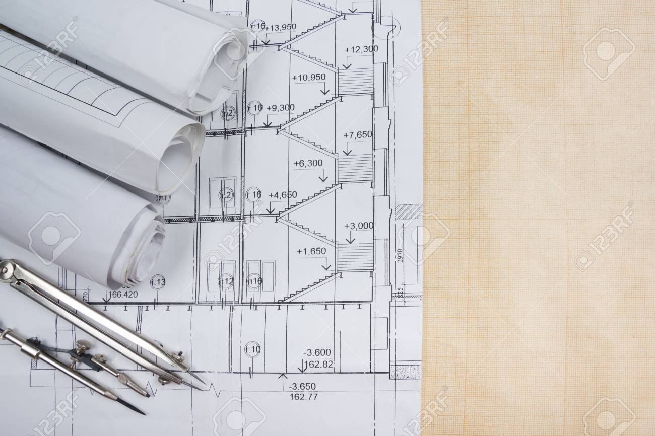 architectural blueprints blueprint rolls compass divider